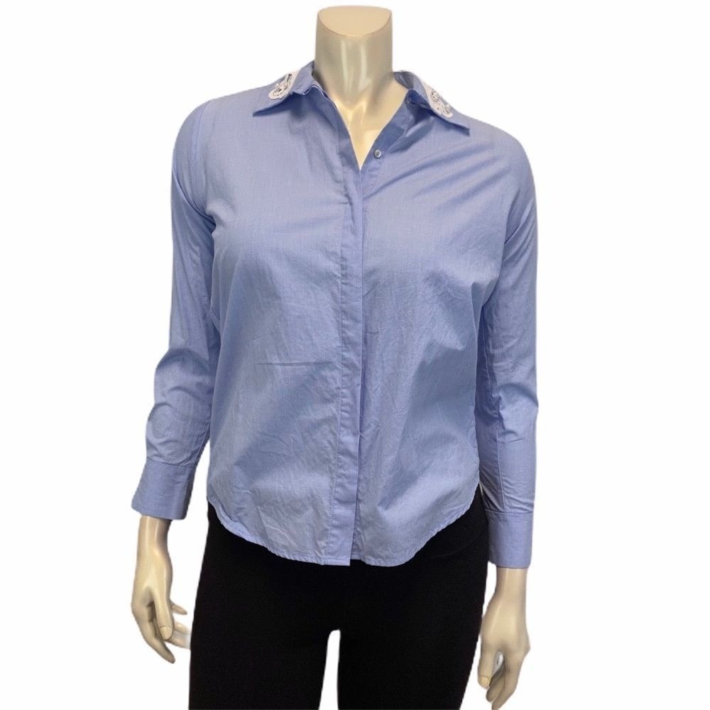 Zara Basic Collection Light Blue Button Down Shir… - image 1
